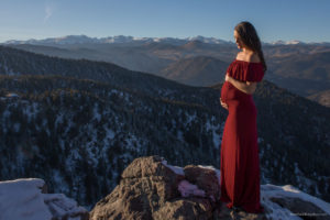 Boulder, Colorado Maternity photography mountain views